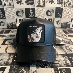 Authentic Goorin Bros Pack Boss "Lone Wolf" Black Hat NWT